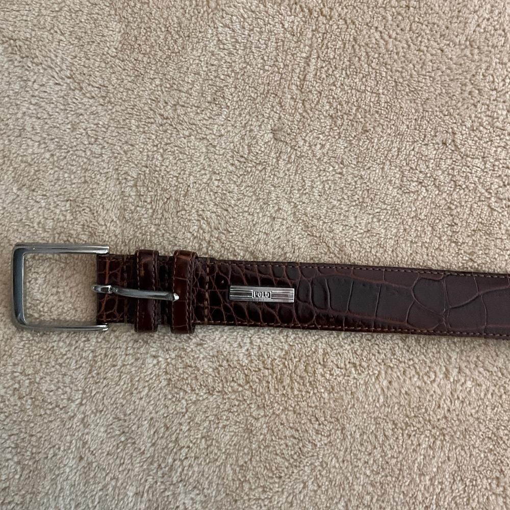 Polo Ralph Lauren, Men’s Leather Snakeskin Belt, Size 34